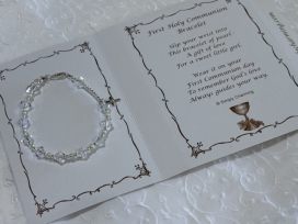 Crystal Rosary Bracelet with Sterling Cross